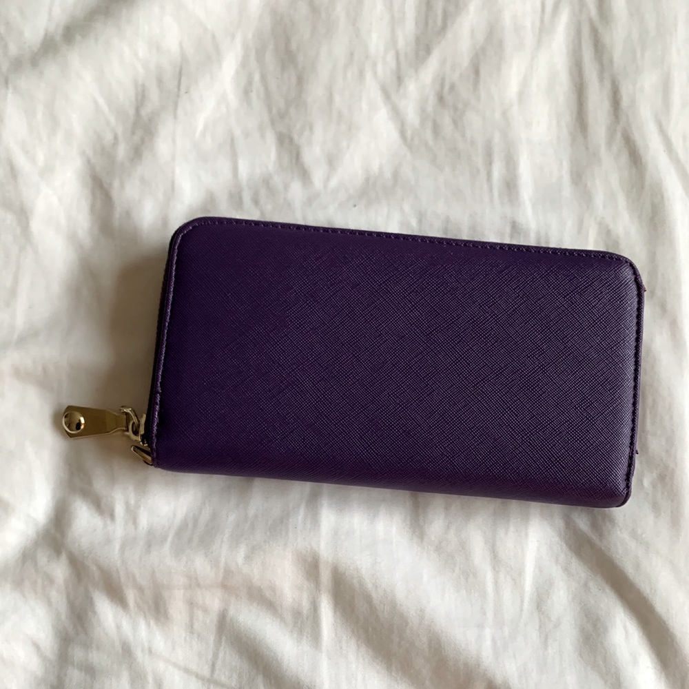 BOGO Free! Purple Leather RFID Wallet